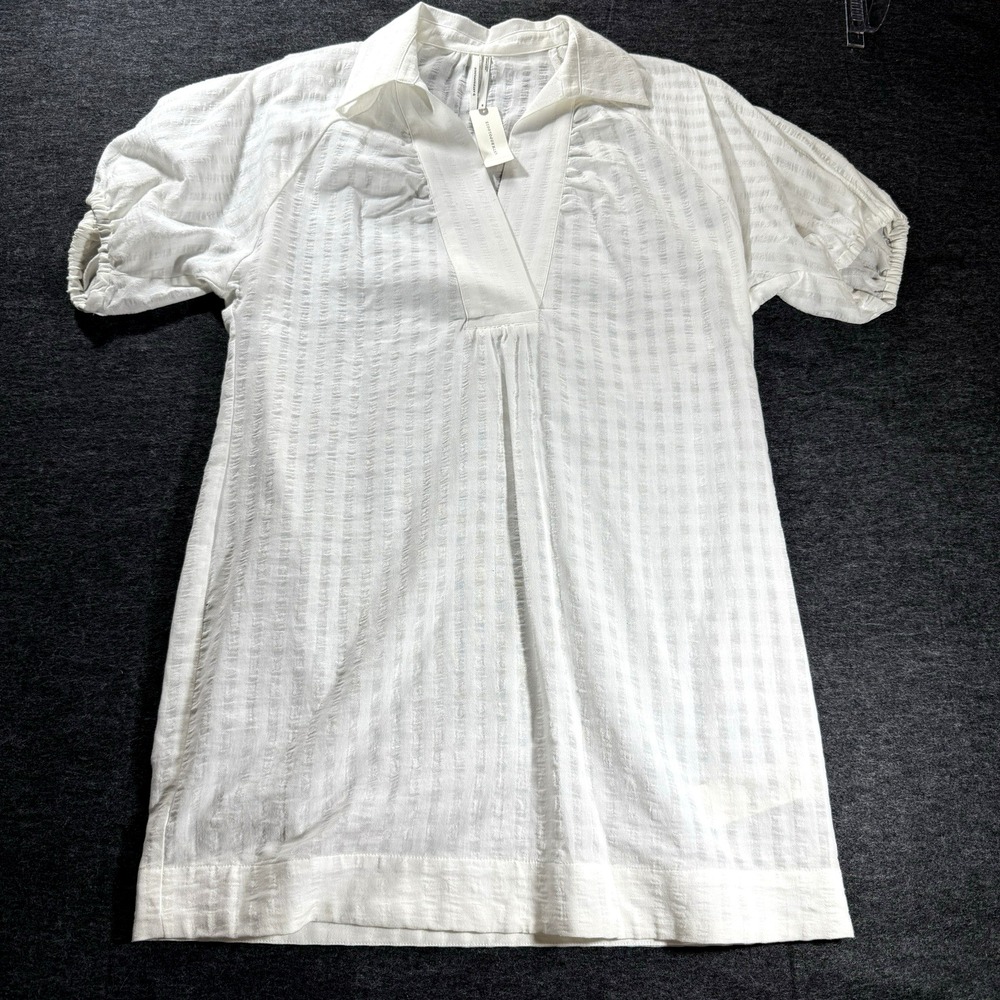 Anthropologie Dress Tunic Cover Up Womens XS White Sheer Resort Beach NWT